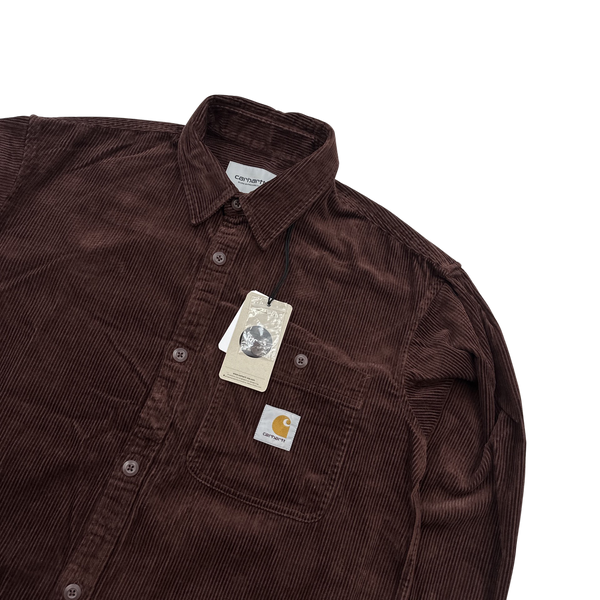 Carhartt WIP Burgundy Corduroy Buttoned Overshirt - Small, Medium, Large