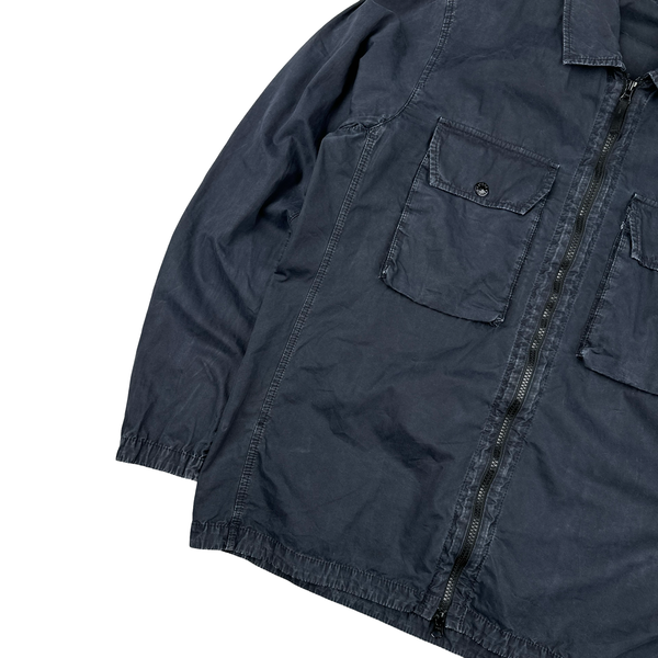 Stone Island 2021 Navy Cotton Double Pocket Overshirt - XL