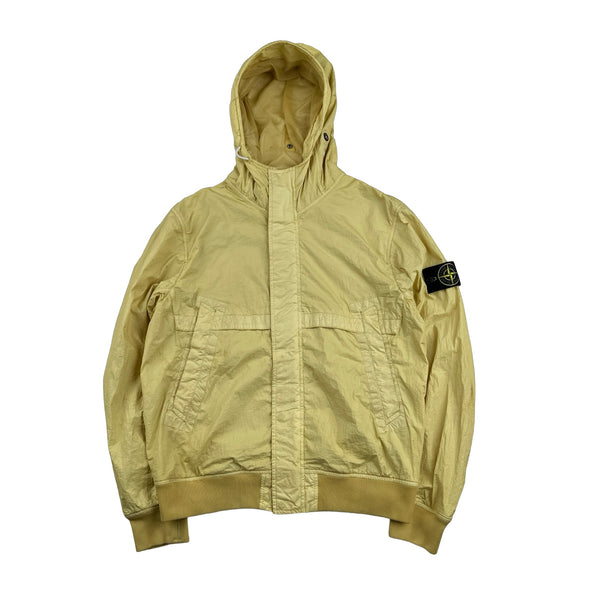 Stone Island 2013 Yellow Membrana TC Hooded Jacket - Medium