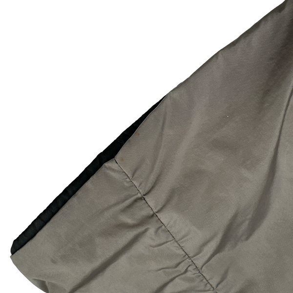 Prada Grey/Khaki Red Tab Reversible Nylon Windbreaker Jacket - Large