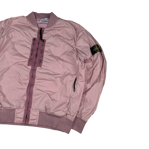 Stone Island 2017 Pink Garment Dyed Crinkle Reps Jacket - 3XL