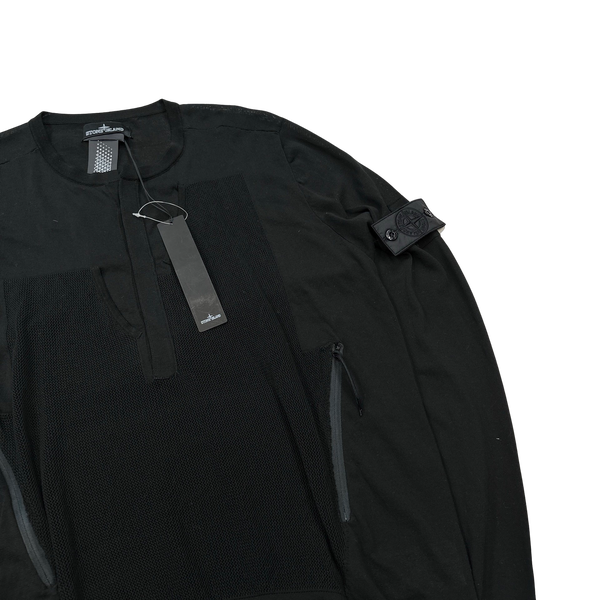 Stone Island 2018 Black Shadow Project Knitted Pocketed Quarter Zip Cr Mat s Island