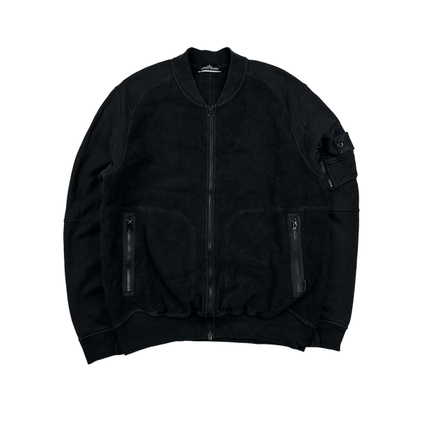 Stone Island 2019 Black Shadow Project Fleece Bomber - Large