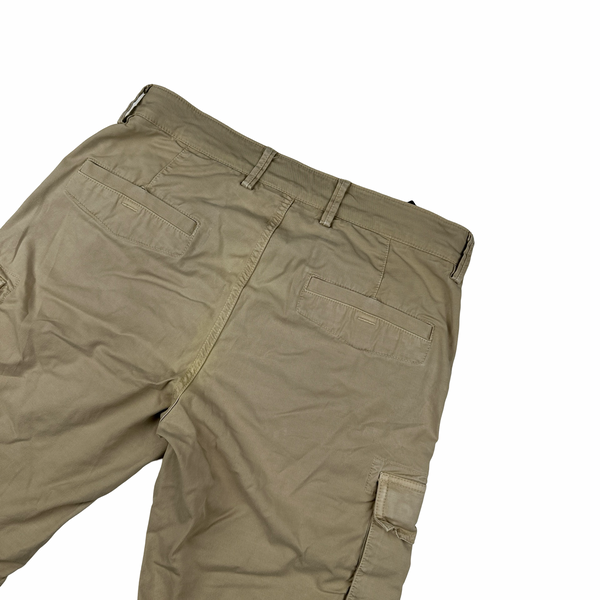 Stone Island 2015 Beige Cotton Cargo Shorts - Small