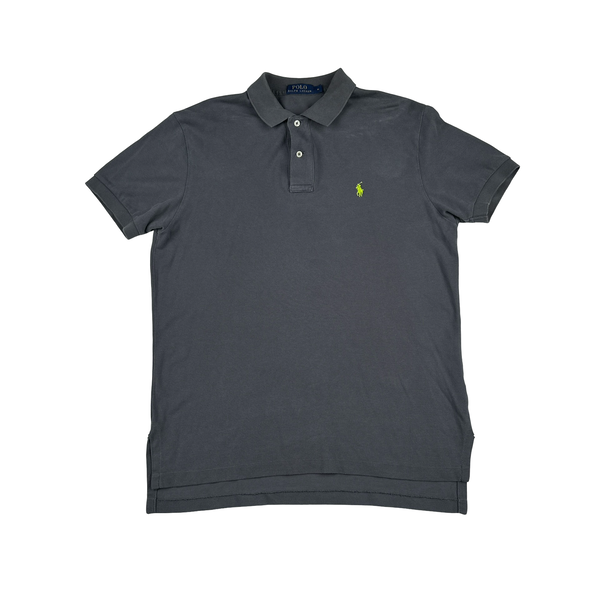 Ralph Lauren Grey Cotton Polo Shirt - Medium