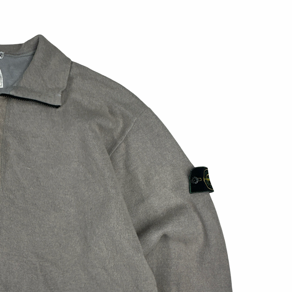 Stone Island AW 1995 Vintage Wool Blend Zipped Neck Pullover Jumper - Large