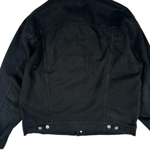Stone Island x Supreme 2023 Black Bull Denim TC Jacket - Medium