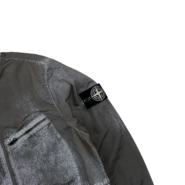 Stone Island 2016 Grey Pixel Reflective Hooded Jacket - Medium