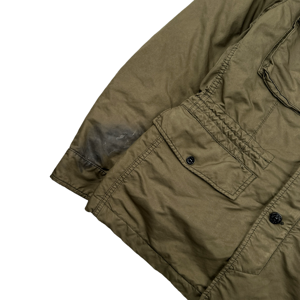 Stone Island 2010 David-TC Khaki Dutch Rope Down Liner Field Jacket - Large