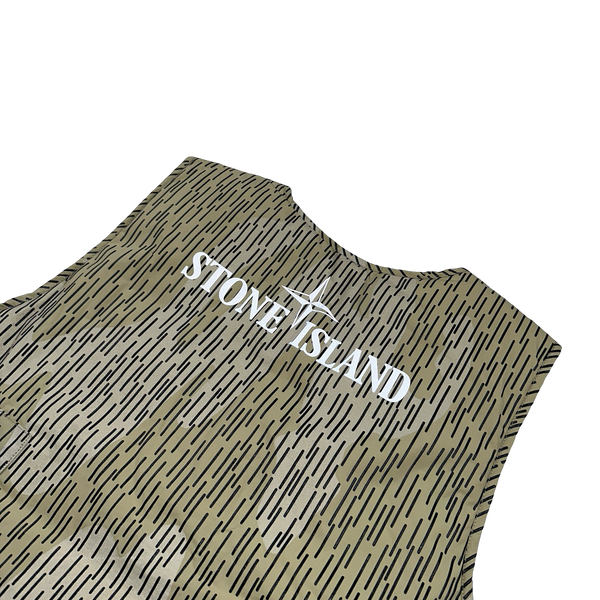 Stone Island 2021 Rain Camo Reflective Spellout Padded Utility Vest - XL