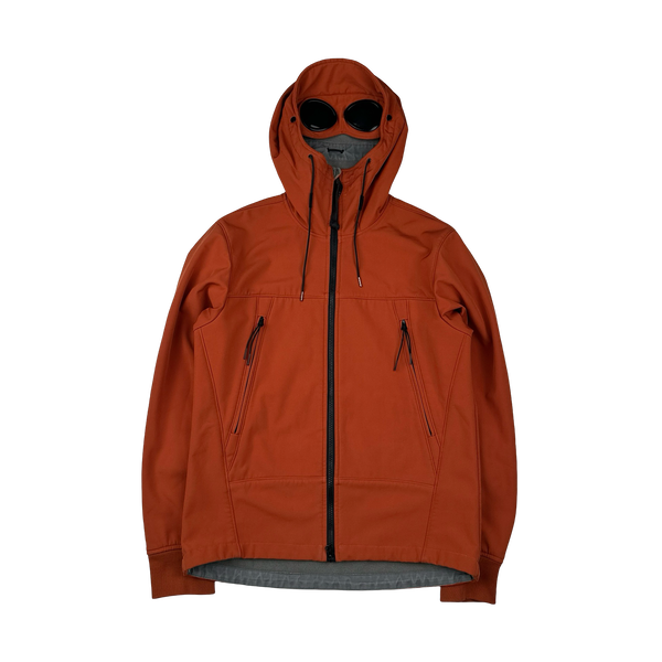 CP Company Burnt Orange Fleece Lined Soft Shell Jacket - Medium