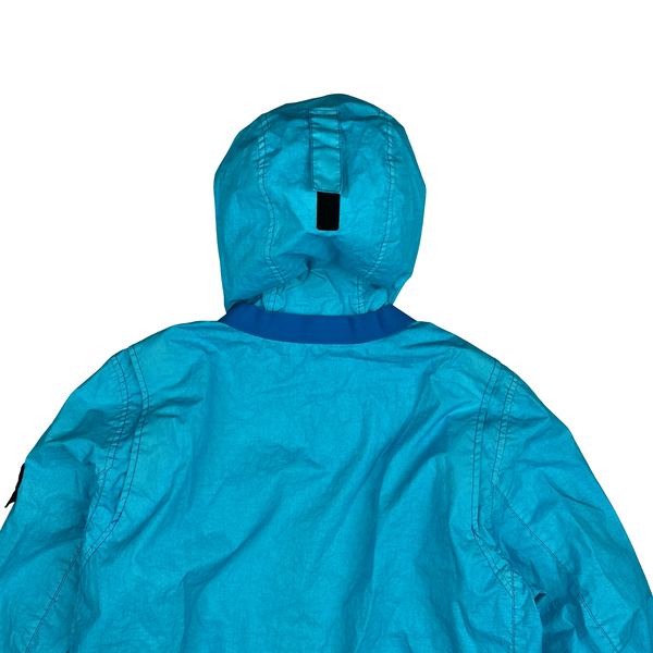Stone Island 2021 Blue Membrana TC 3L Rain Jacket - Small