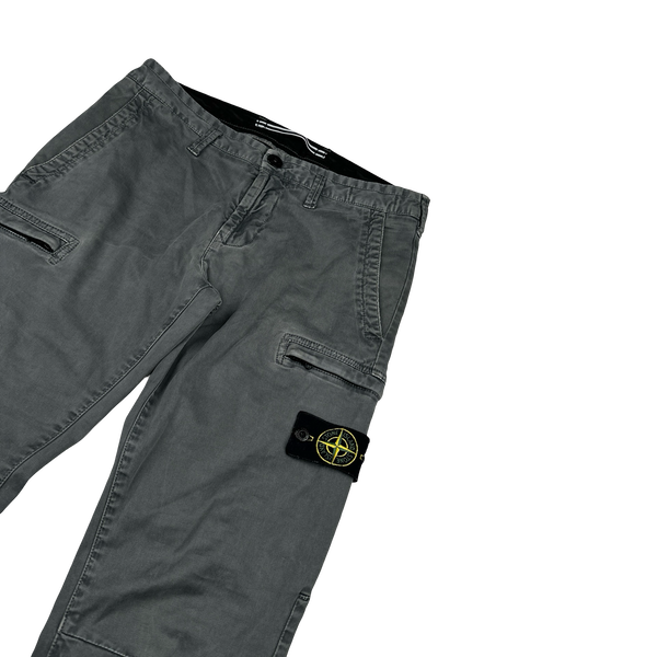 Stone Island 2019 Grey Cotton SK Cargo Trousers - 30"