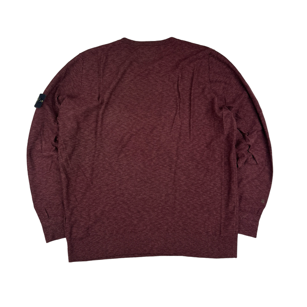 Stone Island Burgundy 2019 Crewneck Jumper - XXL