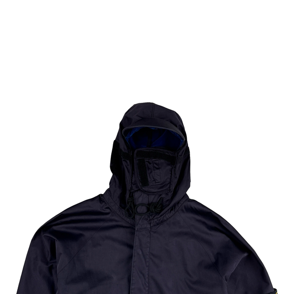 Stone Island 2004 Navy Raso Floccato Riot Mask Sniper Jacket - Medium