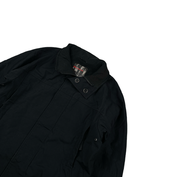 Prada Fleece Insulated Navy Nylon Red Tab Jacket - Medium