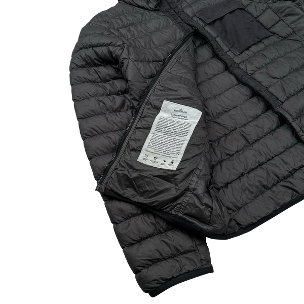 Stone Island 2018 Charcoal Micro Yarn Down Puffer Overshirt - Medium