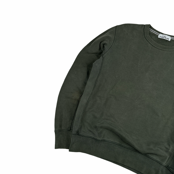 Stone Island 2015 Green Cotton Crewneck Sweatshirt - Large