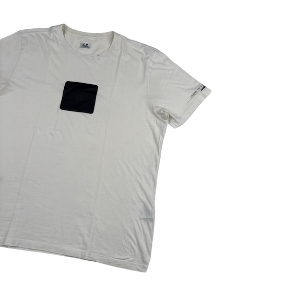 CP Company Graphic Spellout White T Shirt - XL
