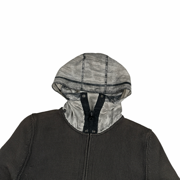 Stone Island 2014 Brown Zipped Heavyweight Knit Jumper - Medium