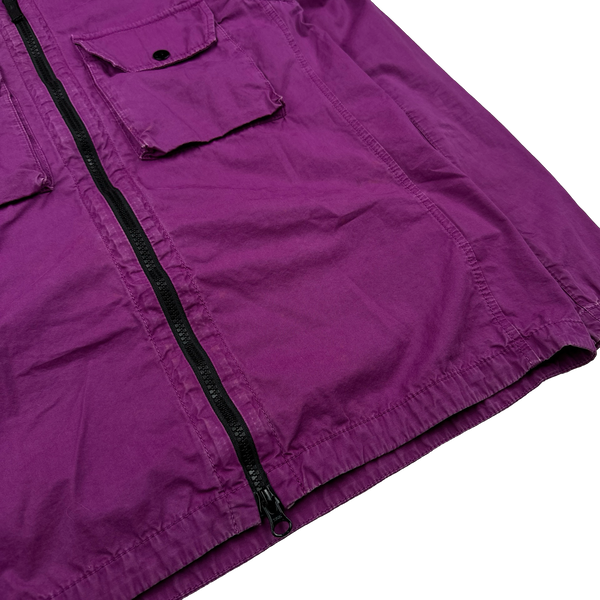 Stone Island 2021 Purple Cotton Overshirt - Small