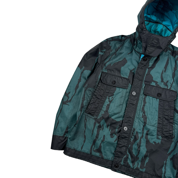 Stone Island 2015 Reverse Colour Process Raso Gommato Flowing Camo Jacket - Medium