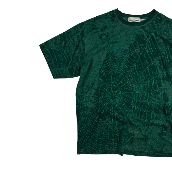 Stone Island x Supreme 2023 Green Spiderweb T Shirt - Large