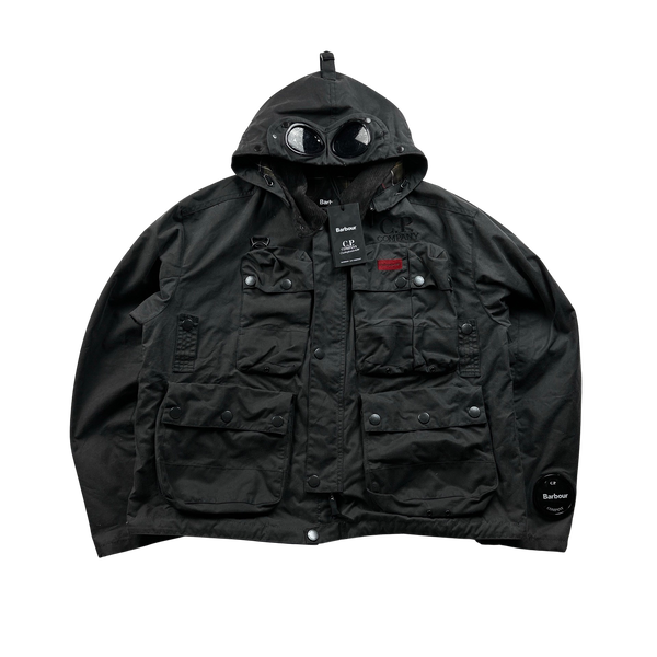 CP Company x Barbour Grey Multi Pocket 500 Mille Waxed Jacket