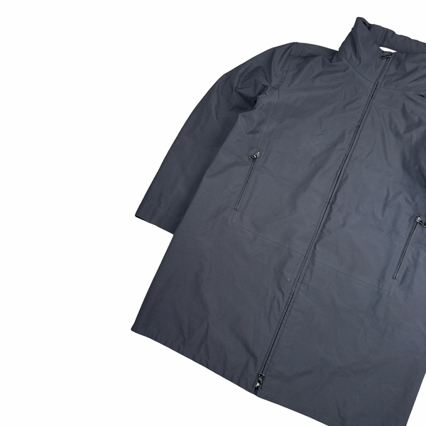 Prada Grey Nylon Red Tab Long Goretex Jacket - XXL