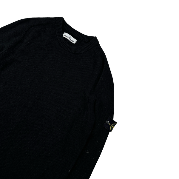 Stone Island 2018 Black Wool Crewneck Jumper - Large