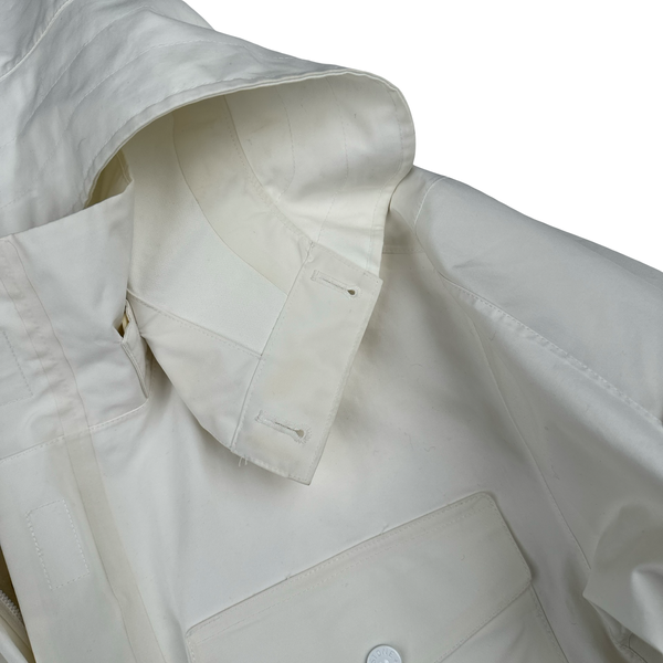 Stone Island 2017 Waterproof Down Lined White Ghost Tank Shield Jacket - Large