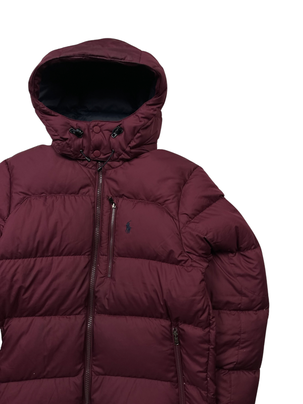 Ralph Lauren Red Down Filled Hooded Puffer Jacket - Medium
