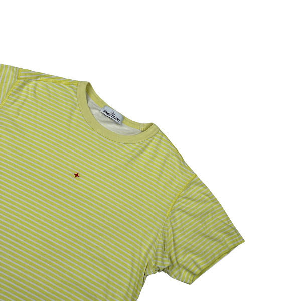 Stone Island 2019 Yellow Striped Marina T Shirt - XL