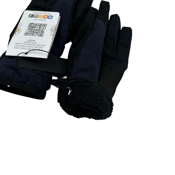 Stone Island 2021 Soft Shell Navy Reflective Logo Gloves - Large