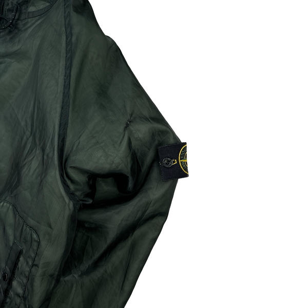 Stone Island Green 2002 Vintage Cotton Lined Monofilament Mesh Jacket - Large