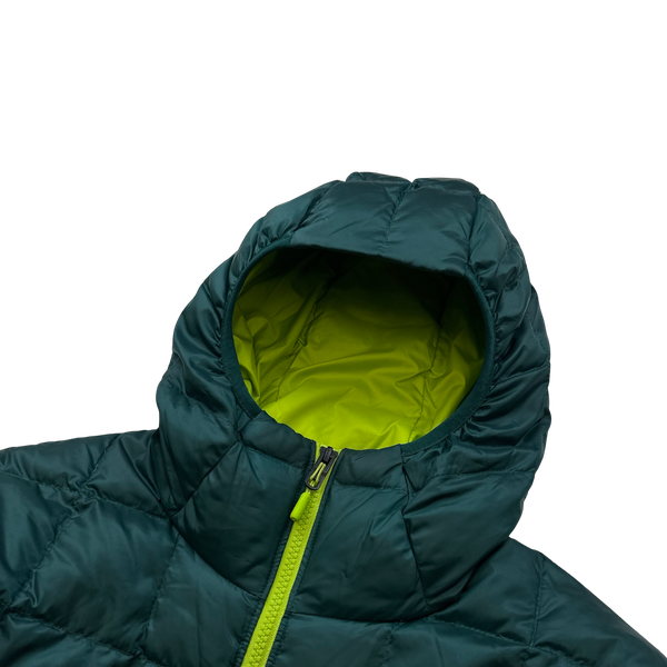 North Face Green Down Quilted Jacket - Small