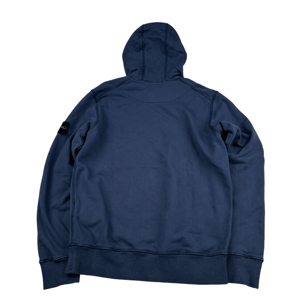 Stone Island 2021 Blue Pullover Hoodie -  Medium