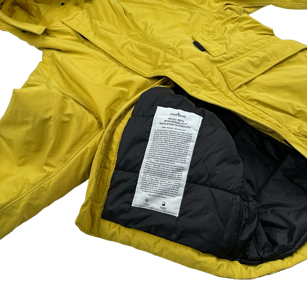 Stone Island 2018 Yellow Micro Reps Primaloft Lined Jacket - Small