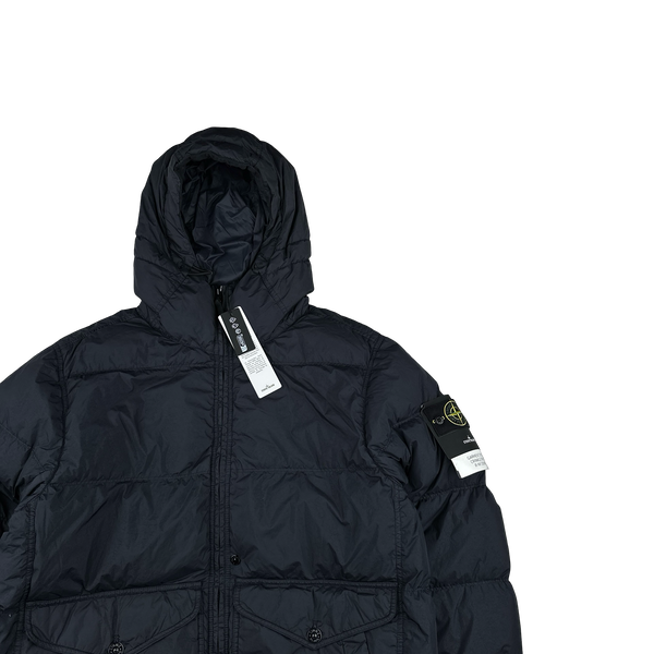 Stone Island 2024 Navy Crinkle R-NY Down Puffer Jacket - XL