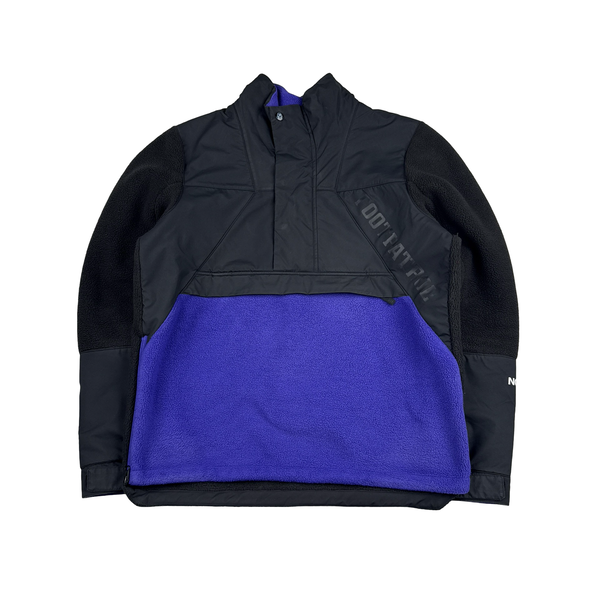North Face X Footpatrol Thick Fleece Purple Nylon Pocket Jumper Jacket - Medium