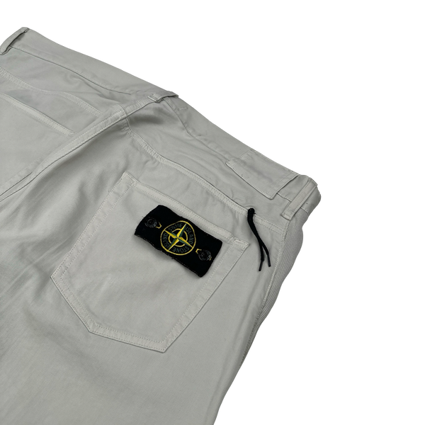 Stone Island 2014 White Slim Fit Cycling Chino Trousers - 38"