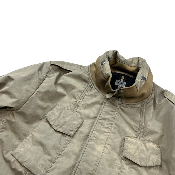 CP Company 2009 Beige Nylon Blend Tinto Terra Multi Pocket Field Jacket - XXL
