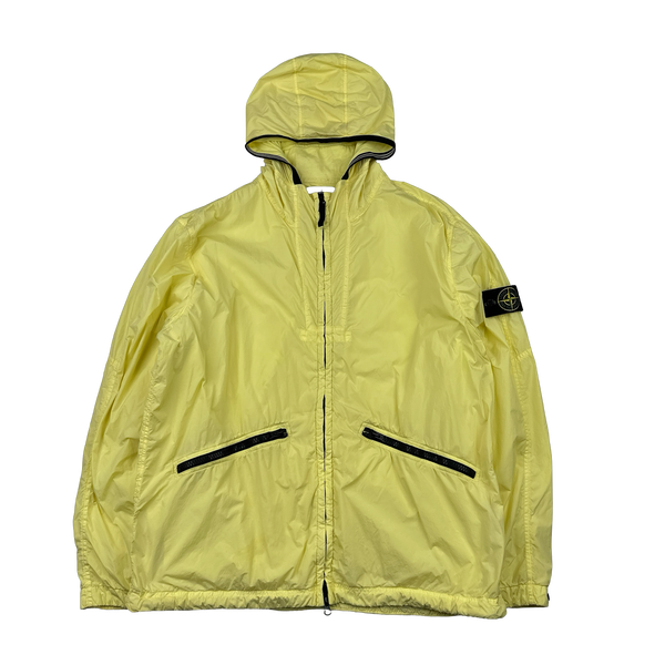 Stone Island 2019 Yellow Garment Dyed Crinkle Reps NY Jacket - 3XL