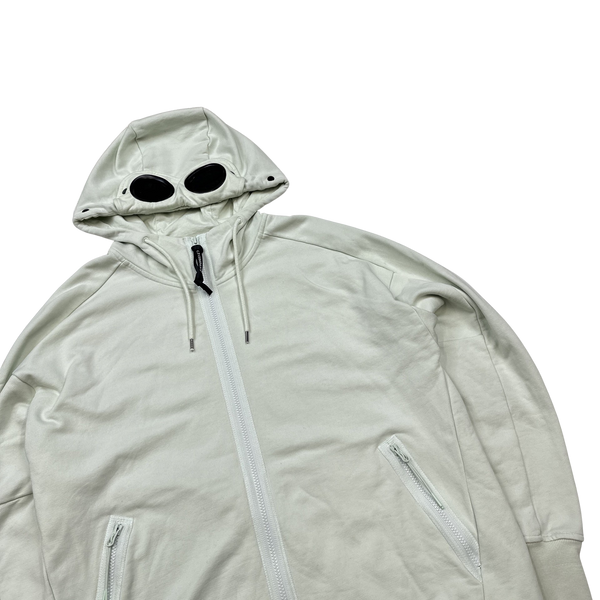 CP Company Mint Green Cotton Goggle Hoodie - XL