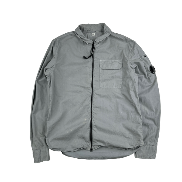 CP Company Grey Cotton Overshirt - Medium