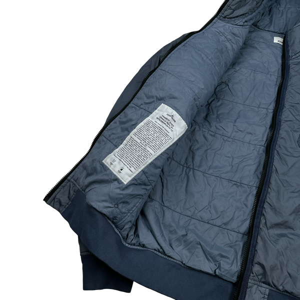 Stone Island 2022 Blue Crinkle R-NY Garment Dyed Jacket - Medium