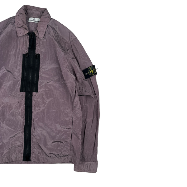 Stone Island 2017 Lavender Purple Nylon Metal Zipped Overshirt - Medium