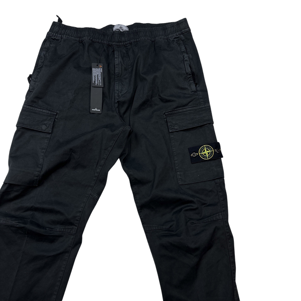 Stone Island 2022 Black RE T Cargo Trousers - 36"