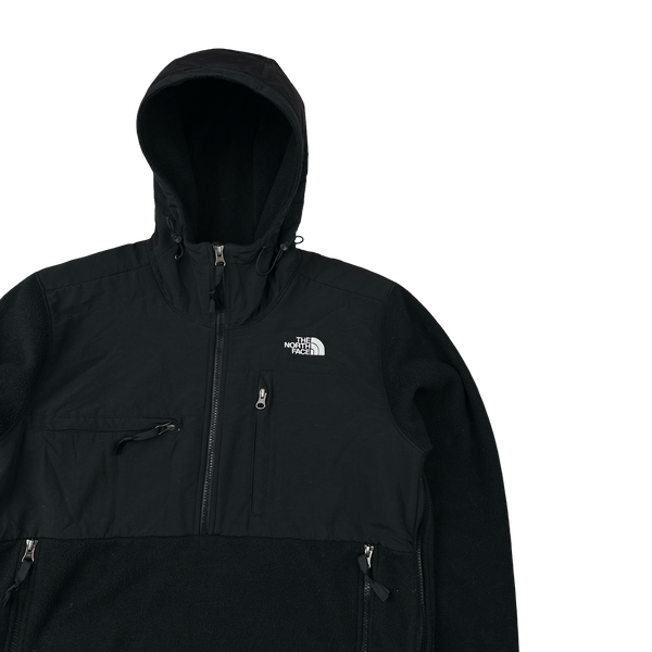 North Face Black Hooded Denali Fleece - Medium