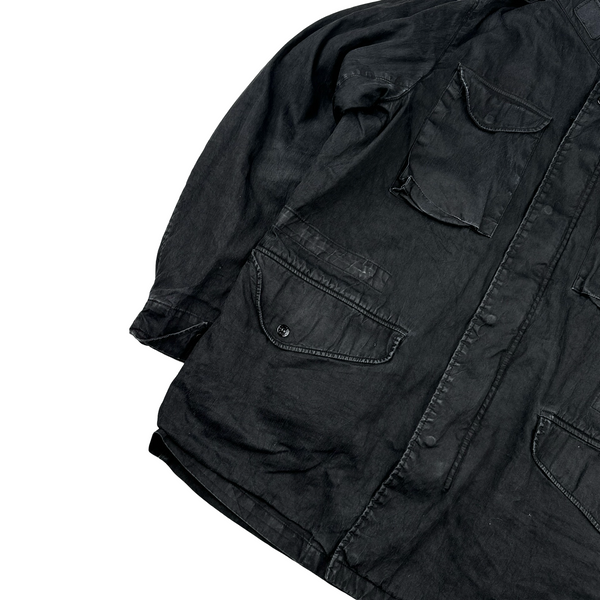 Stone Island 2006 Dutch Rope Wool Lined Cotton Long Jacket - Large